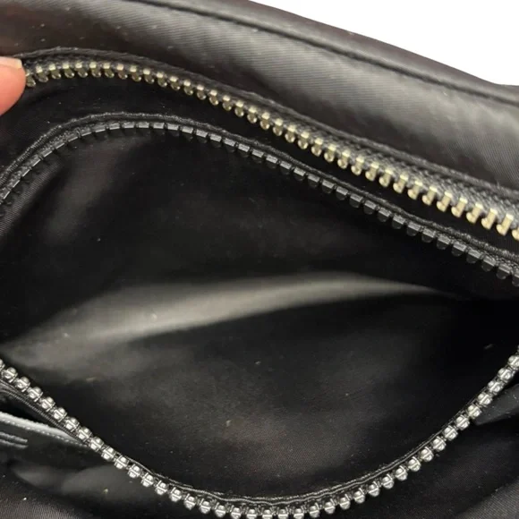 Marc Jacobs Black Nylon Crossbody Messenger Bag Leather Trim Silver Hardware - Picture 13 of 13